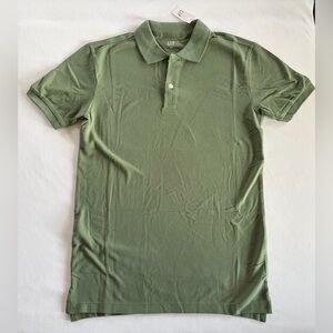 GAP Olive Green Polo Shirt XS Stretch Pique Short Sleeve Top